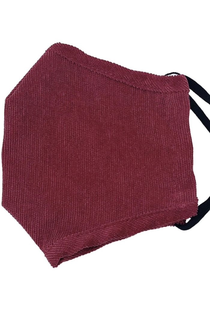 Adjustable Corduroy Face Mask with Filter Pocket.