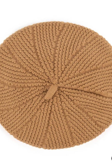 C.C Scalloped Textured Wool Beret Hat