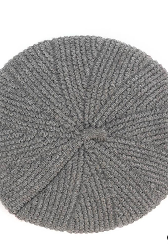 C.C Scalloped Textured Wool Beret Hat