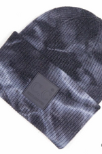 Tie-Dye Knit Beanie with C.C Brand Rubber Patch & Cuff