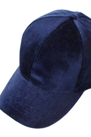 Solid Color Velvet Ponytail Baseball Cap.