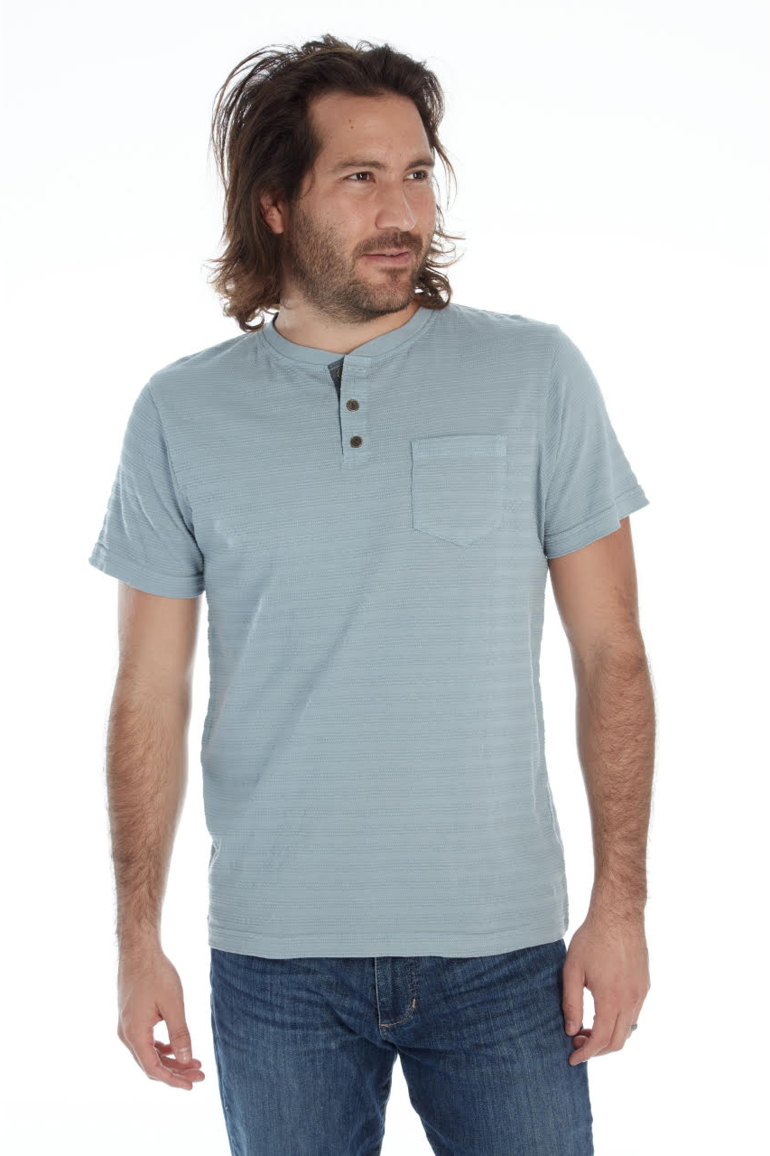 Brodie Garment Dyed Henley Polo Shirt