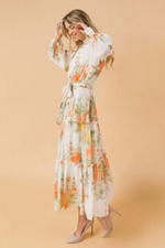 A Woven Floral Printed Maxi Dress