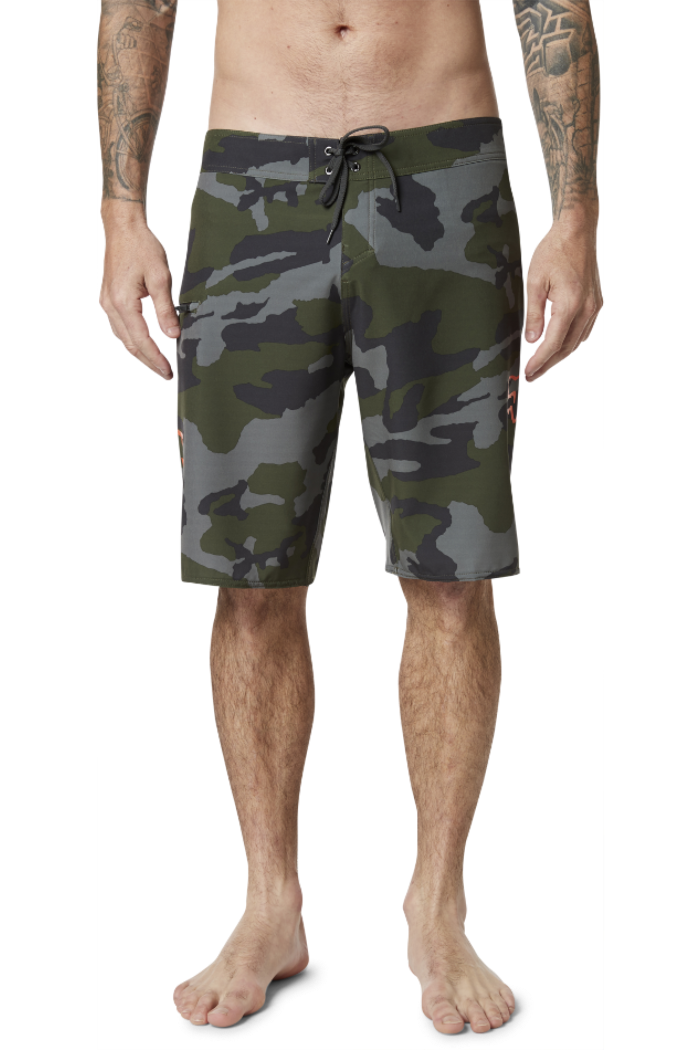 Fox Racing Overhead Camo Stretch Board shorts.