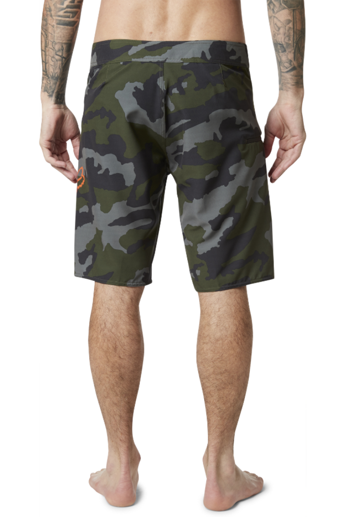 Fox Racing Overhead Camo Stretch Board shorts.