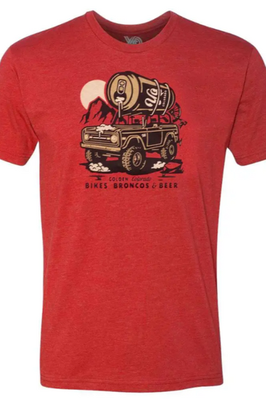 Unisex Bike's Bronco's Beer's T-shirt.