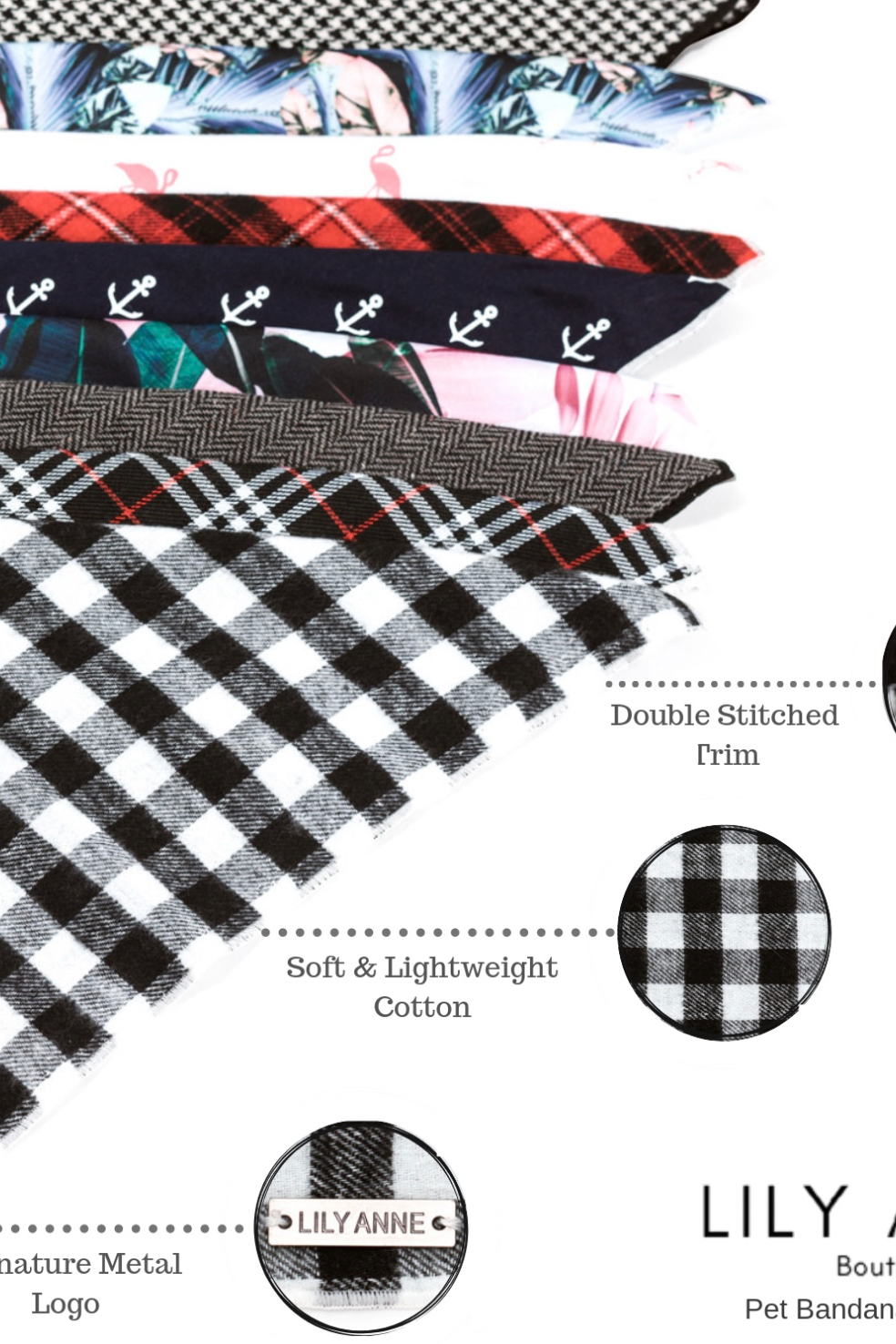 Dog Bandana's by Lily Anne Boutique.