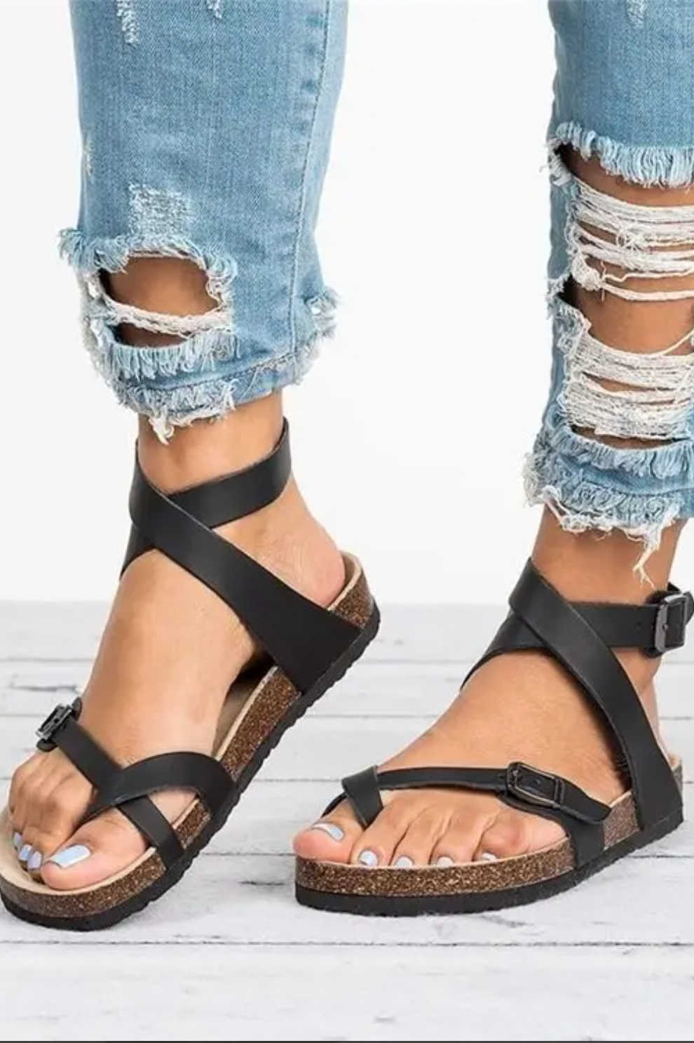 Ankle Criss-Cross Strap Sandals