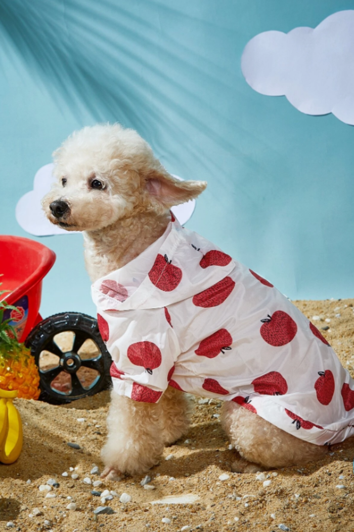 Fruit Print Sun Protection Pet Shirt.