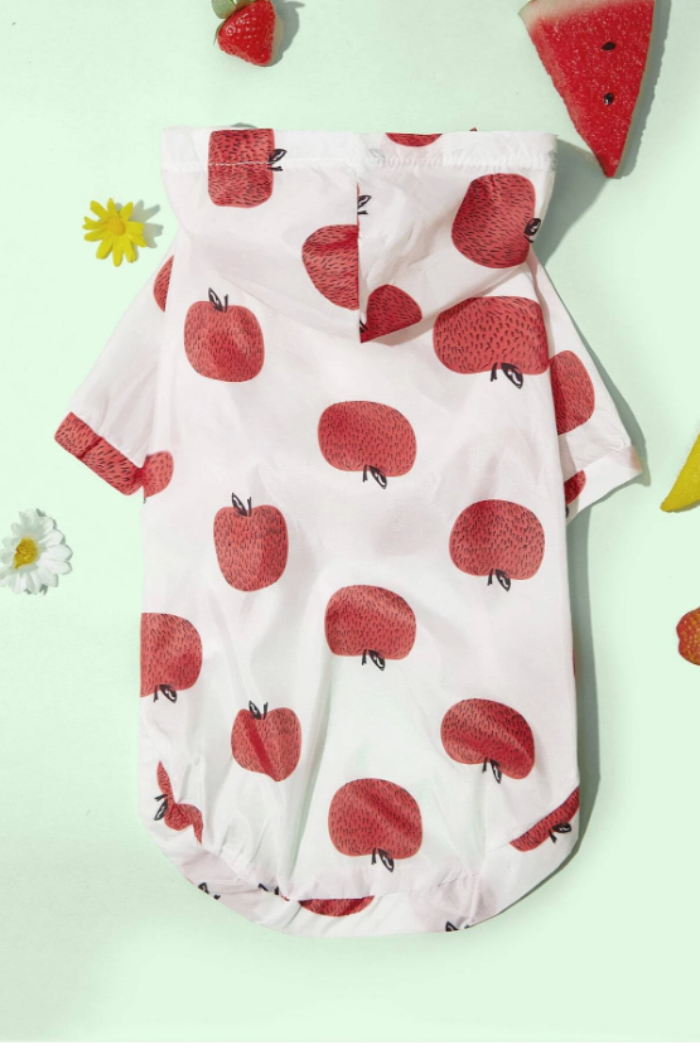 Fruit Print Sun Protection Pet Shirt.