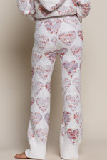 White/Pink Heart Berber Pants
