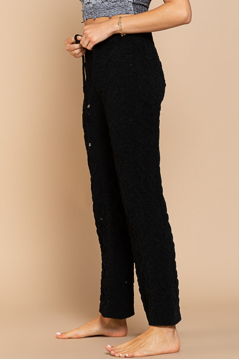 Long Lounge Pants in Chenille Sweater