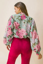 A Printed Floral Woven Top