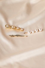 Gold Large Pearled Bobby Pins