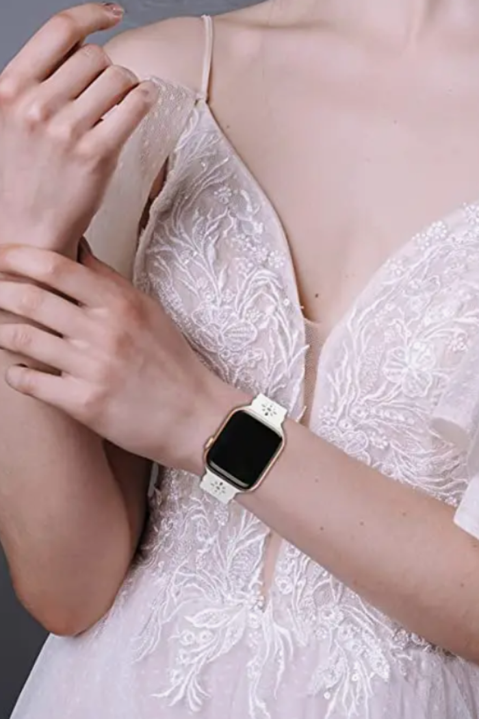 Lace Silicone Apple Watch Band Strap Laser Cut Scalloped