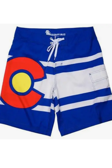 Colorado Blue/ White Board Shorts.