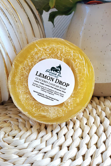 Lavender Sunset or Lemon Drop Loofah Soap