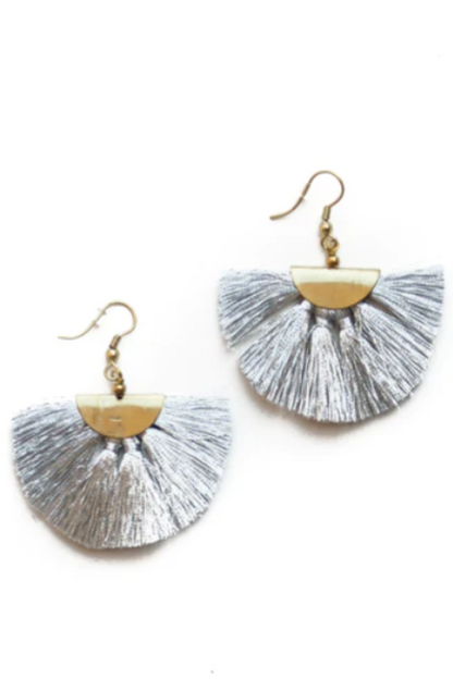 Tassel Earrings w/Gold Hardware.