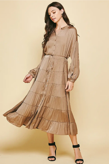 Button Down Tiered Dress.