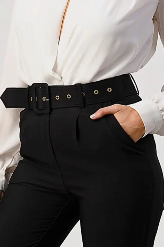 High Waisted Belted Pant