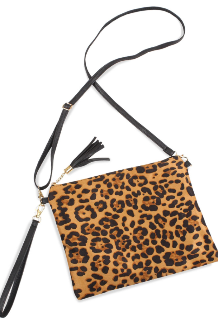 Leopard Print Tassel Handbag