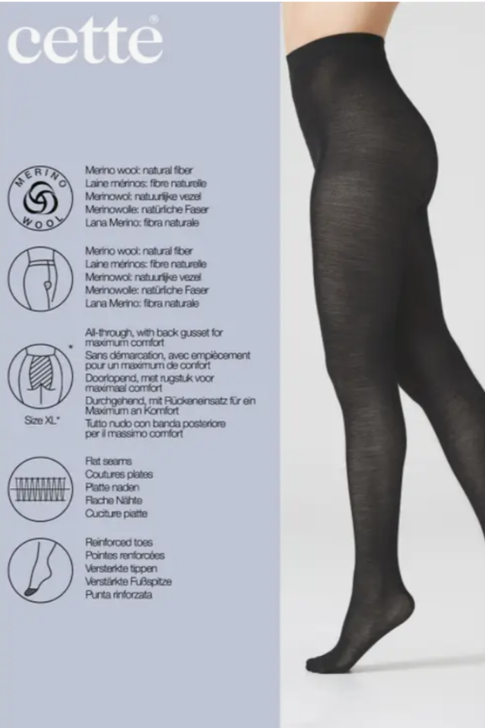 Merino Wool Tights 100 DEN, Winter Pantyhose, Opaque Tights – The