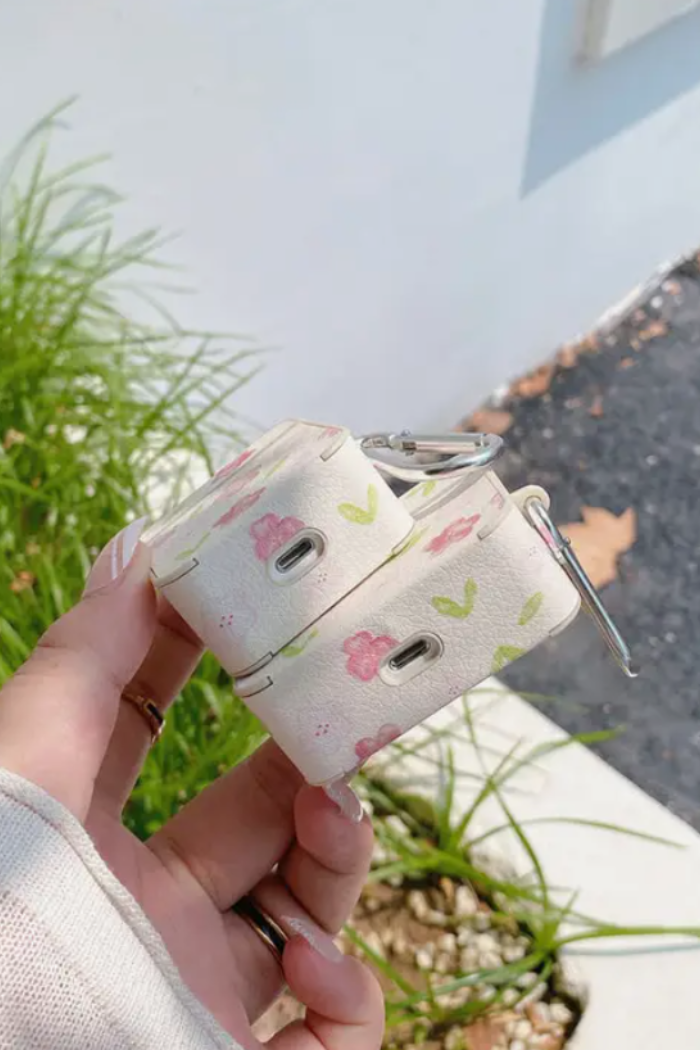 AirPods Cute Pink Flower Case For Apple Airpods 1/2 Pro.