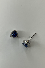 Cubic Zirconia Stud Earrings - September and May Birthstones