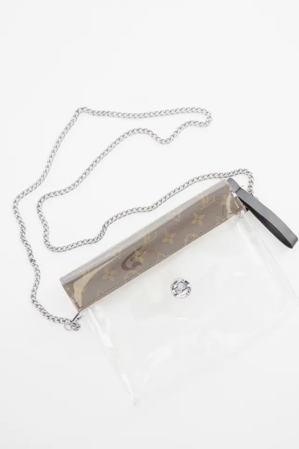 TEN Crossbody Clear Bag, Stadium Approved Bag Upcycled Designer LV.