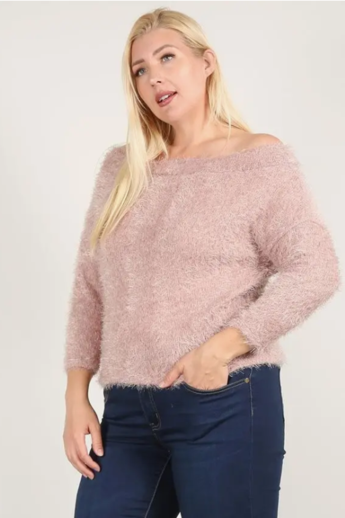Faux Mink Sweater Top