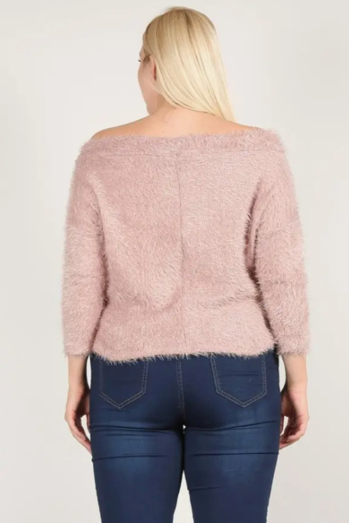 Faux Mink Sweater Top