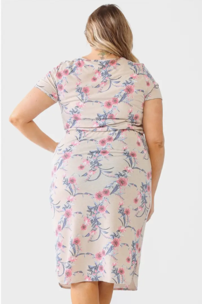 Plus Size Floral Midi Dress
