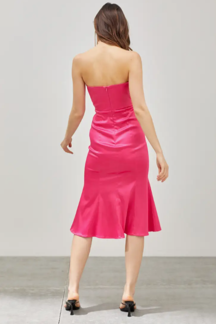 Tube Trumpet Midi Dress