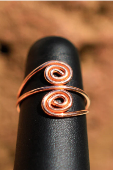 Copper Swirl Ring.