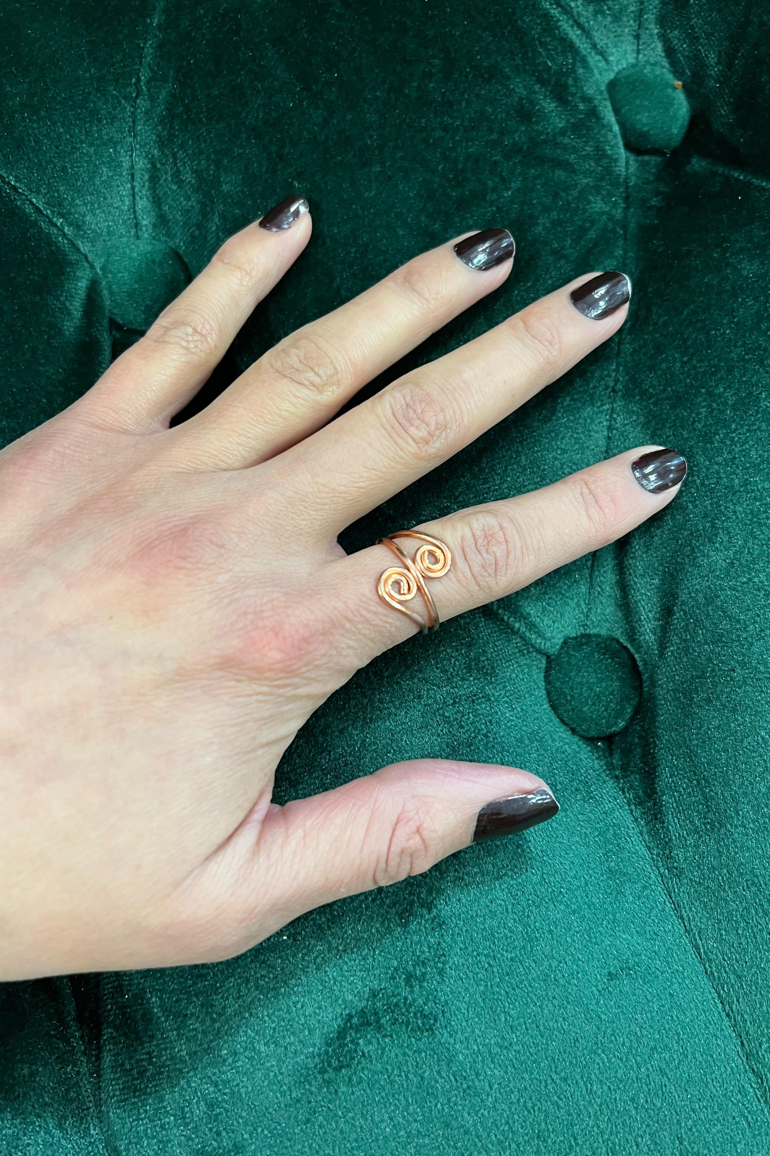 Copper Swirl Ring.