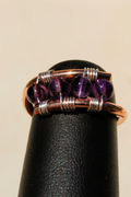 Copper Rings with Fine Stones.