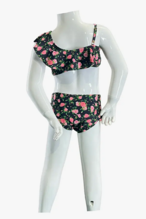 Girls Off Shoulder High Waist Bikini Set