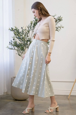 Polka Dot Midi Skirt