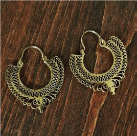 Brass Eagle Earring.