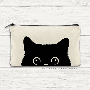 Cat Peeking Canvas Bag.