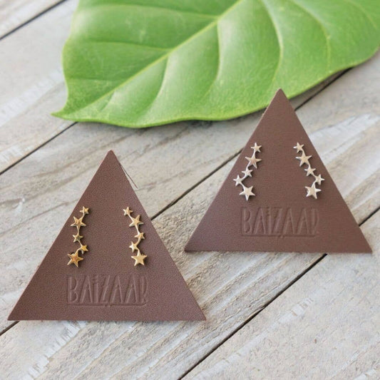 Tiny Stars Brass Ear Climber.