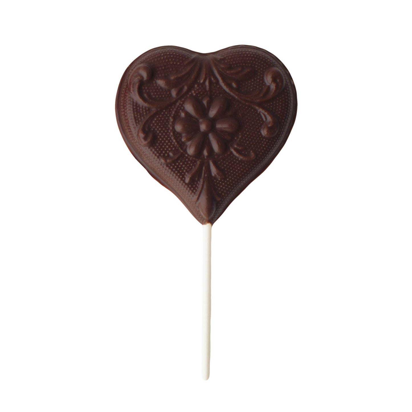 Chocolate Fancy Heart Pop: Dark & Milk Chocolate