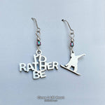 I'd Rather Be Snowboarding Earrings