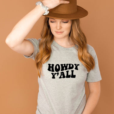 Howdy Ya'll Shirt Country Western Graphic Tee for Women