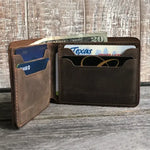 Genuine Leather Bifold Handmade Wallet for Men.