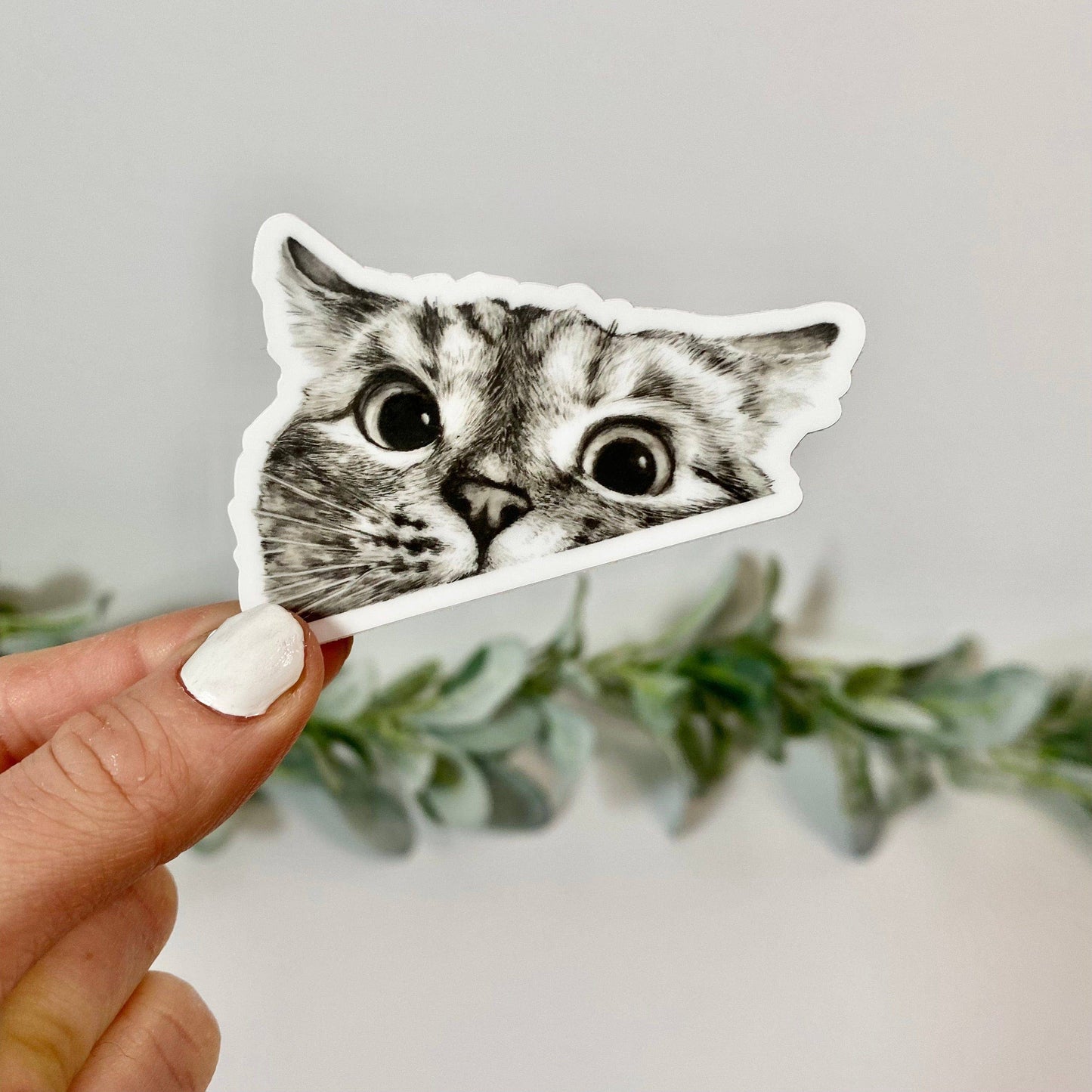 Peeking Cat Stickers.
