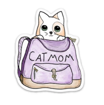 Cat mom - Animal Stickers.